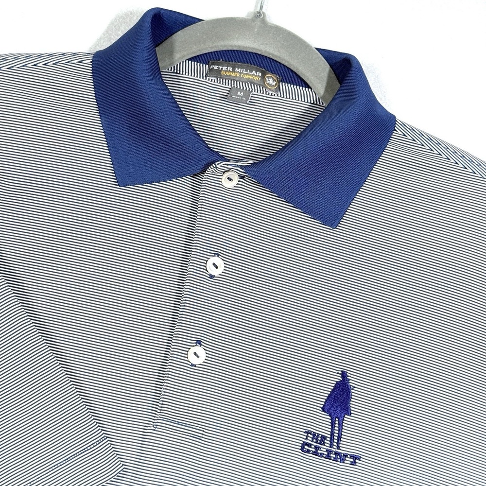 Peter Millar Polo Shirt Men Medium The Clint Tehama Golf Club Stripe Performance